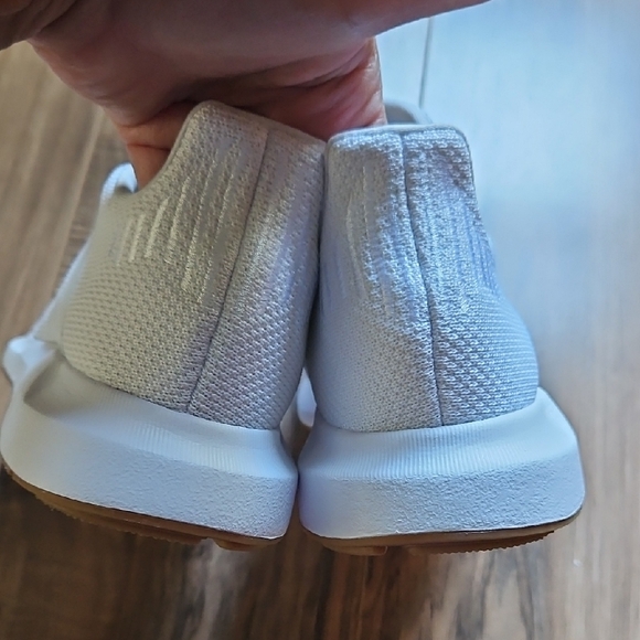 Adidas White Swift Running Mesh Sneakers - Picture 5 of 12